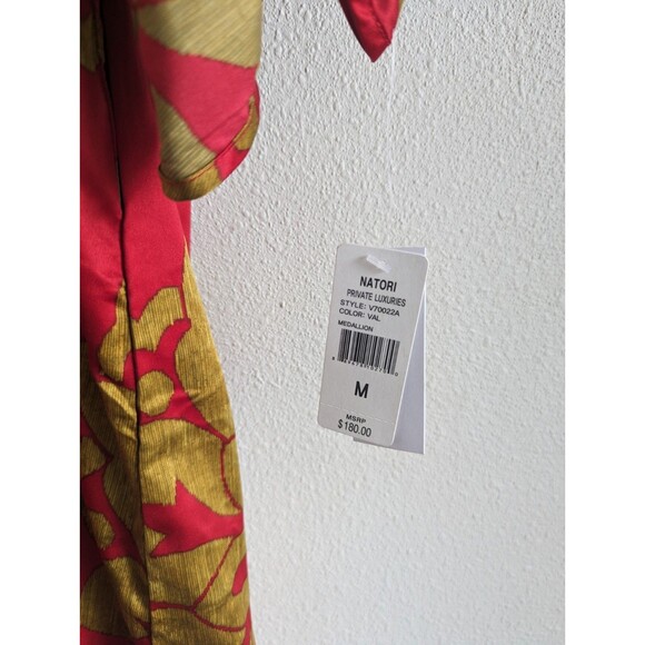 Natori Private Luxuries Red & Gold‎ Kaftan Women's Size Medium New - Picture 5 of 5
